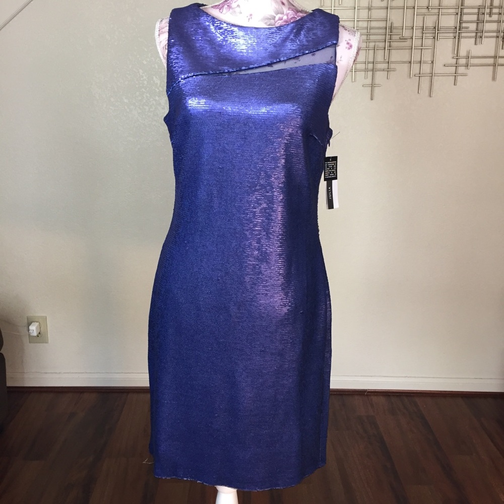 NWT Julia violet/indigo sequin dress